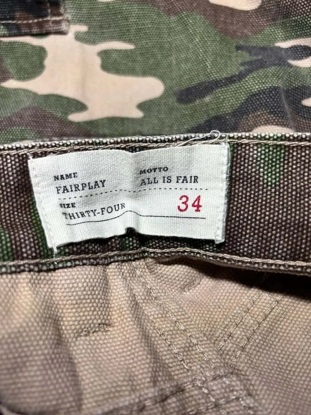 Fairplay Los Angeles Camo Bondage Utility Cargo Pants